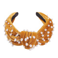 Manufacturer Knotted Fabric Headband Fashion Joker Set Pearl Candy Color Best-Selling Hair Accessory